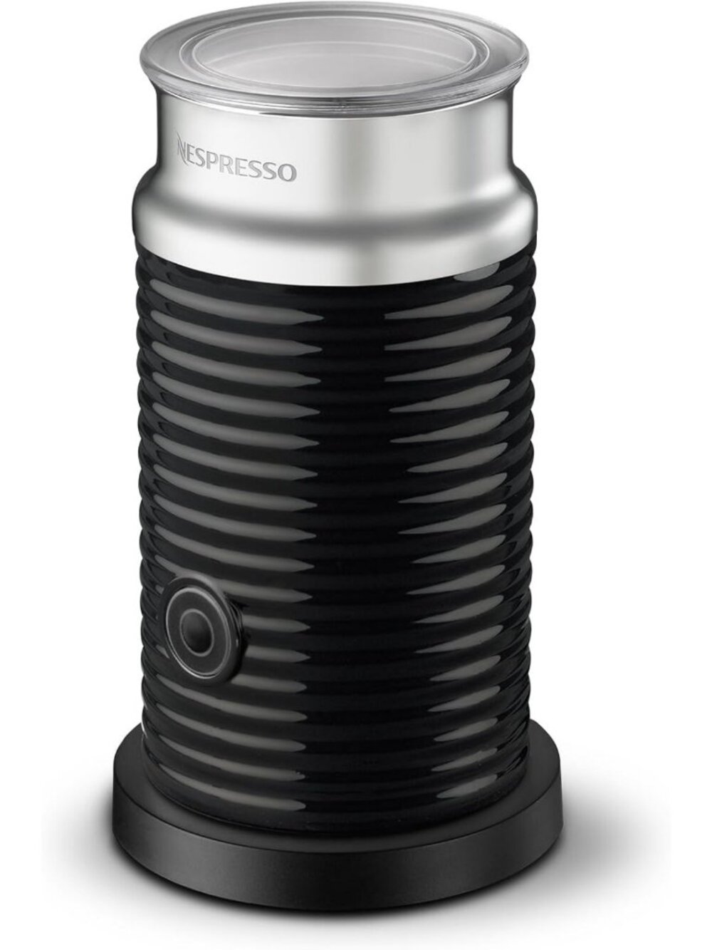 Milk Frother for Creamy Lattes & Cappuccinos - Sleek Black & Steel Design